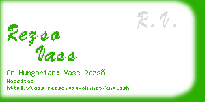 rezso vass business card